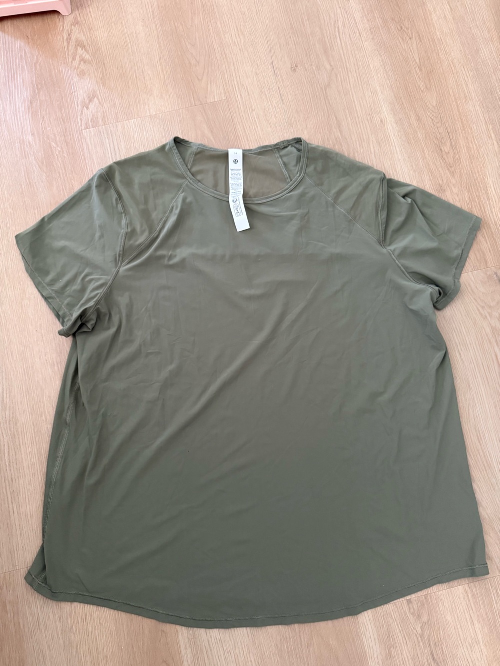Lululemon Sculpt Short Sleeve Shirt Bay Leaf size 14